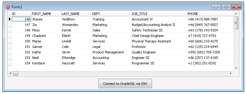 Delphi Connection to Oracle through SSH