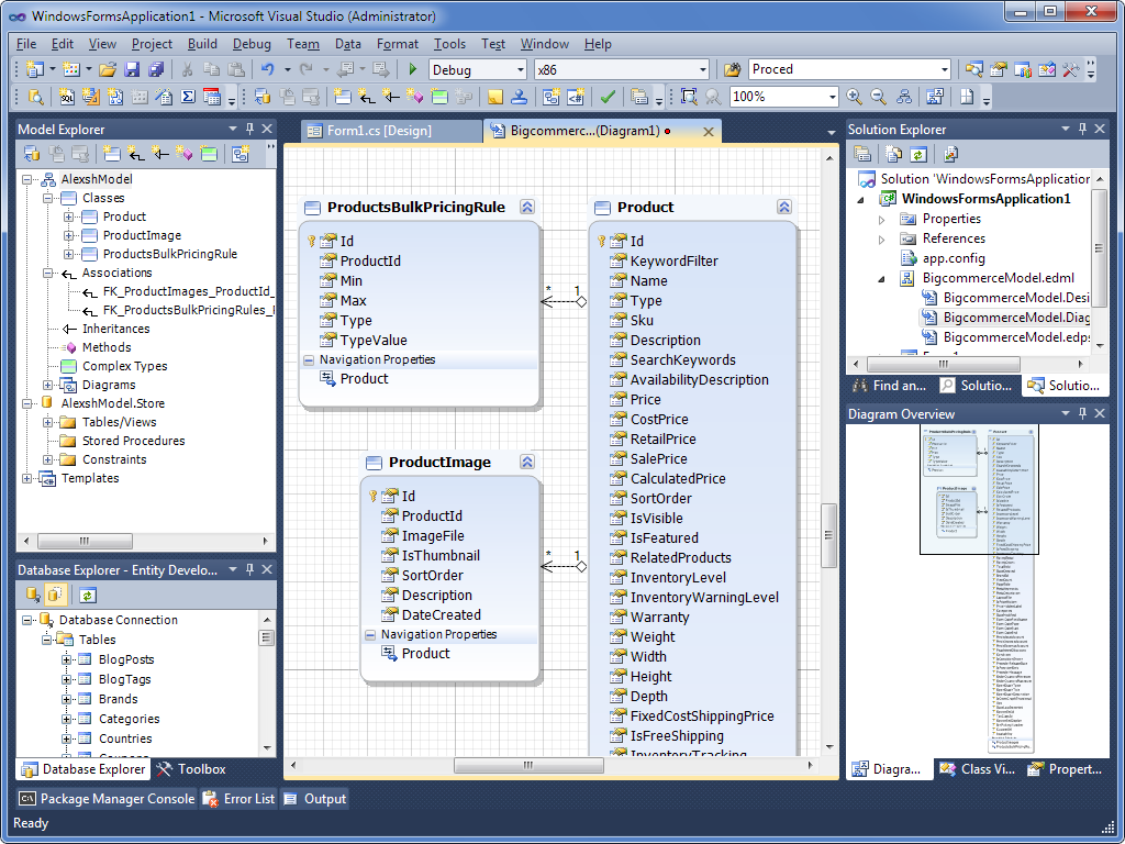 Entity Framework model in Entity Developer VS addin