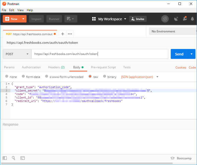 Request body in Postman