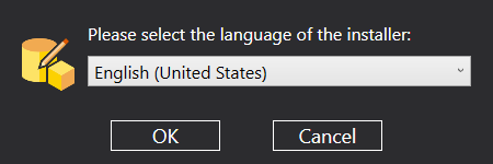 Selecting installer language