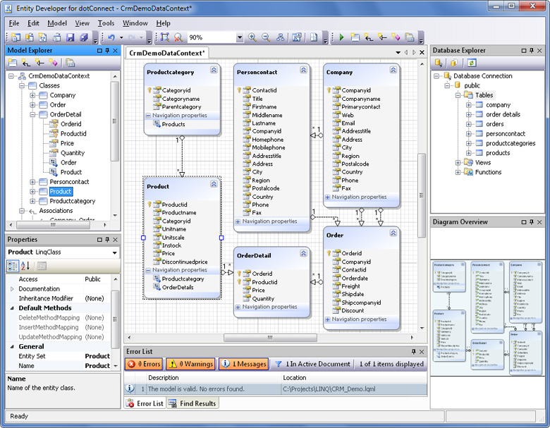 Screenshot Entity Developer