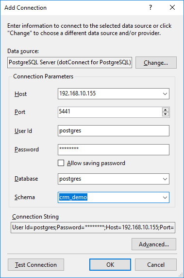 Add Connection dialog box
