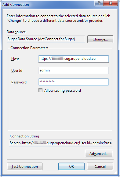 Add Connection dialog box