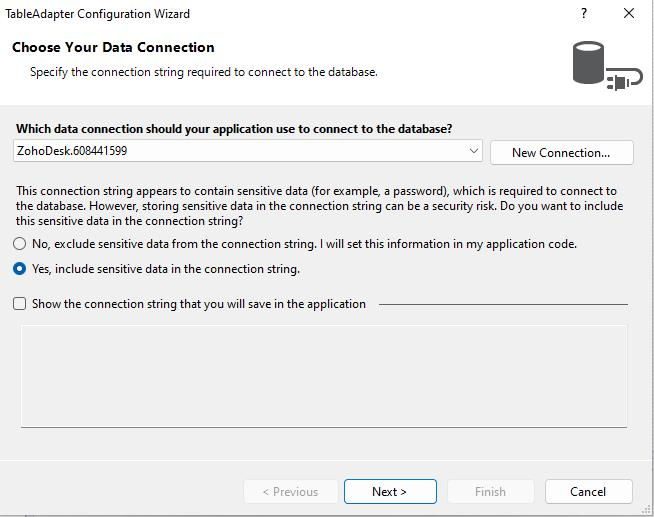 EDM wizard - connection