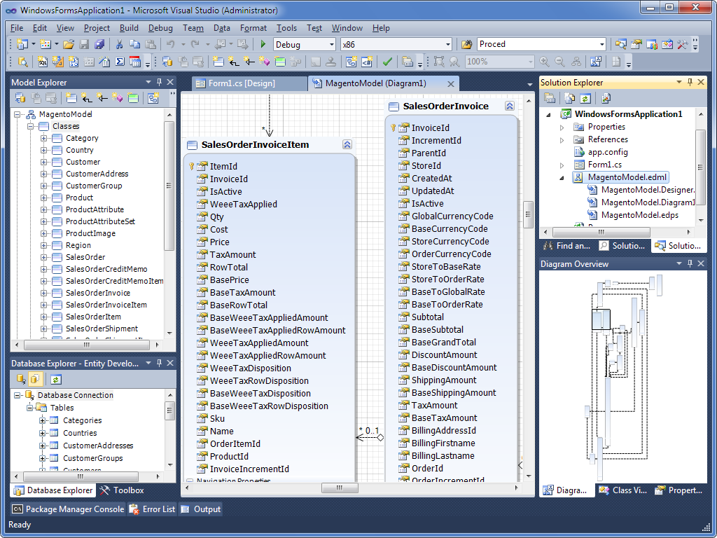 Entity Framework model in Entity Developer VS addin