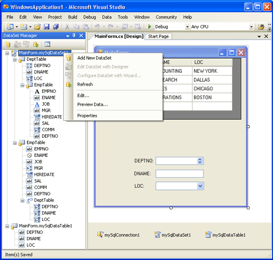 DataSet Manager