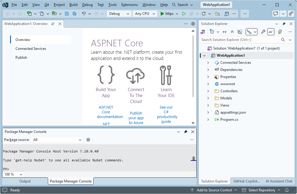 The project opens in Visual Studio 2026