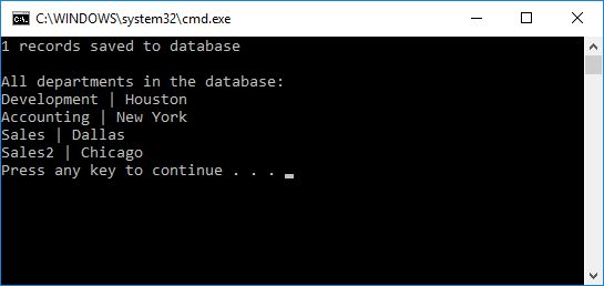 Entity Framework Core - Database-First Console application