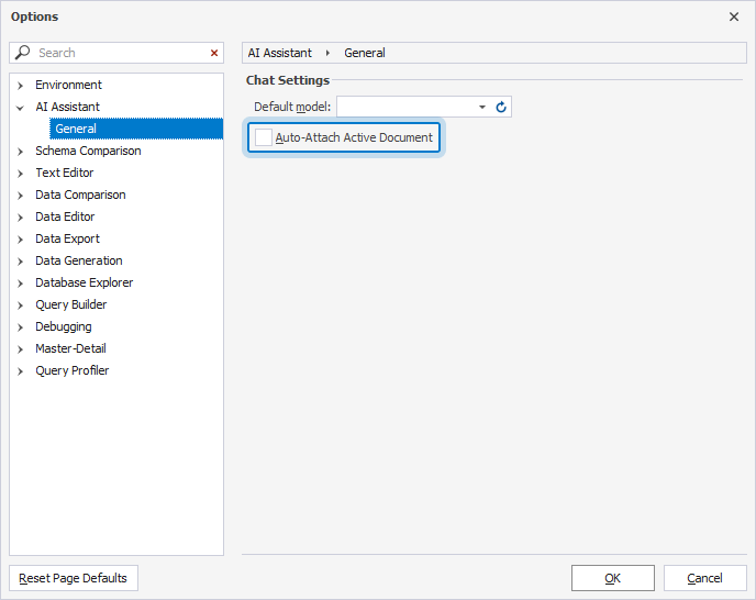 Turn off the enabled Auto-Attach Active Document option