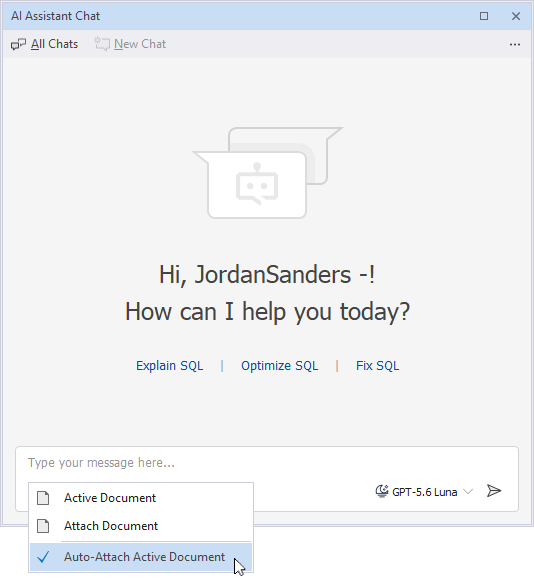 Turn on the Auto-Attach Active Document option