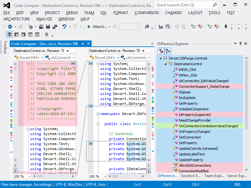 meld file compare for sql