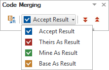 Code merging toolbar