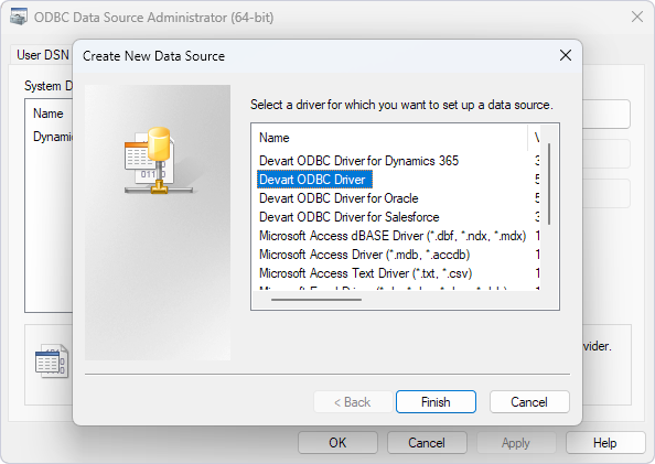 Select the driver to activate