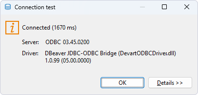 Connection Test is successful