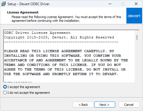License agreement