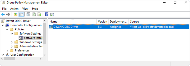 Group Policy Management Editor window