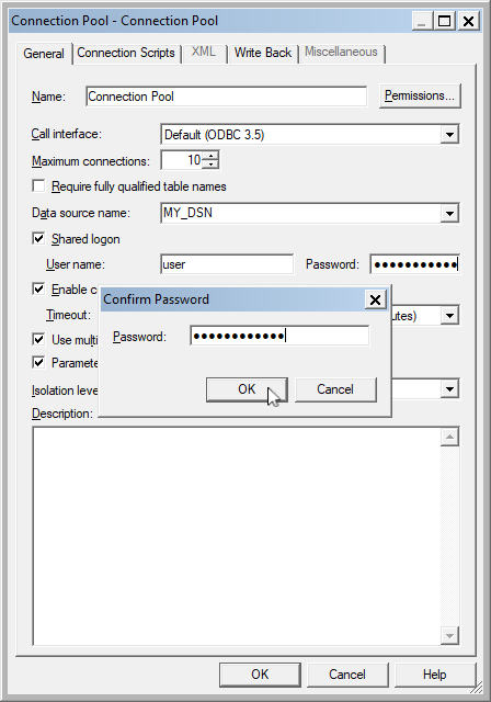 Confirm the password