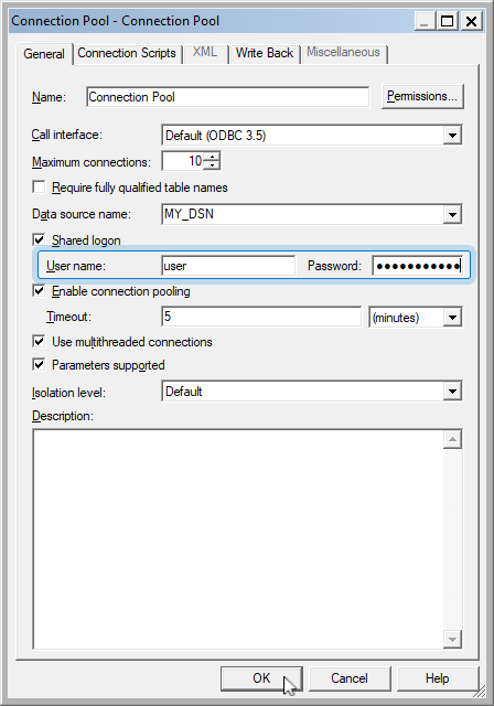 Enter your data source credentials