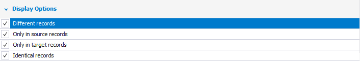 Exclude records based on the type of difference