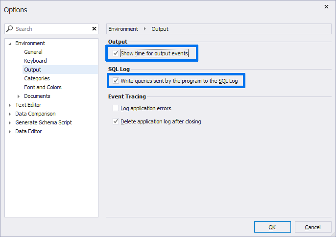 Enable SQL Log