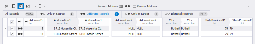 Selecting individual rows