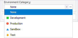 Database connection properties dialog - Coloring