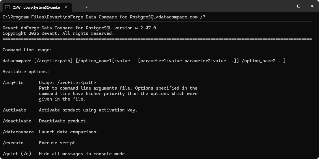 Command Line wizard