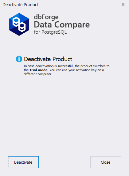 Deactivation Window