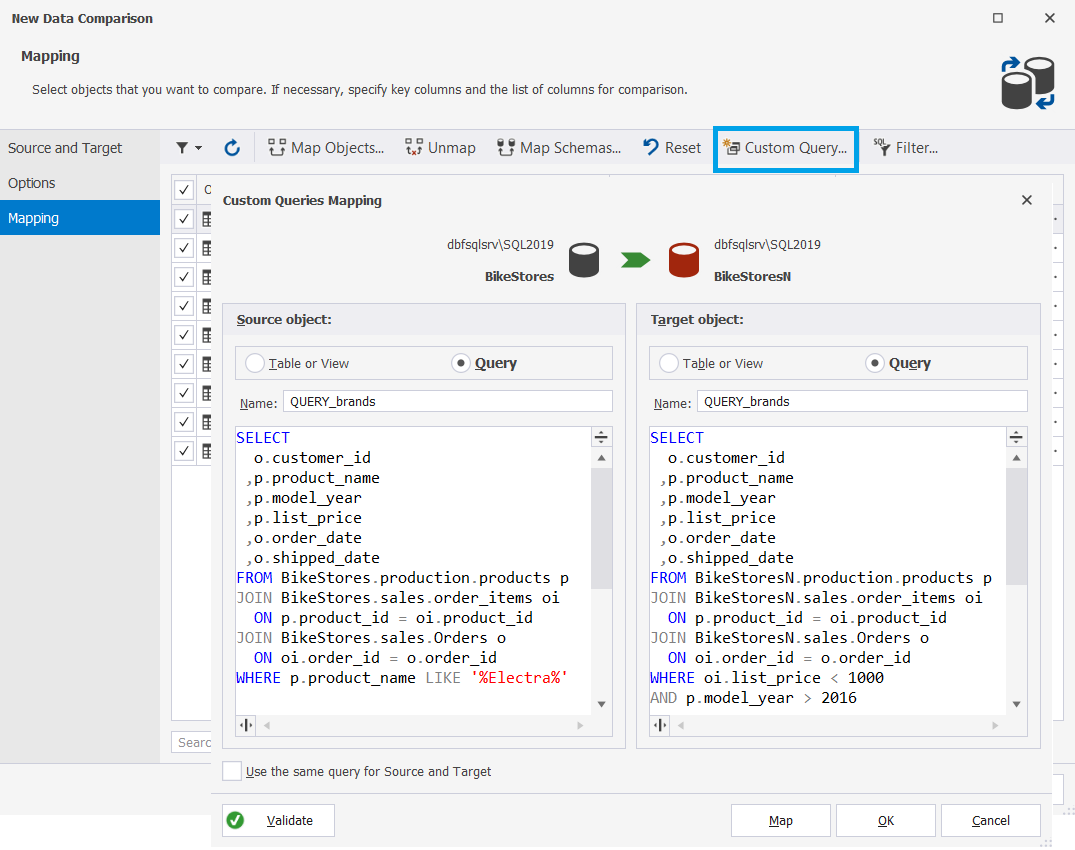 Custom Queries Mapping