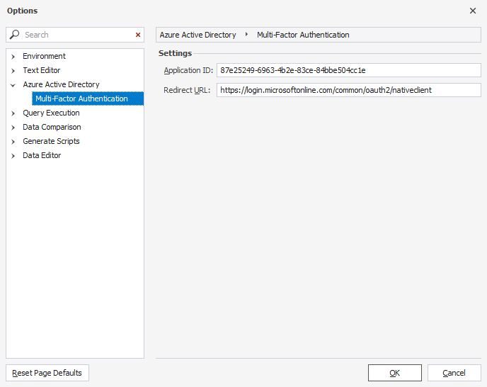 Connecting to Azure database with Azure Active Directory - Universal with MFA support