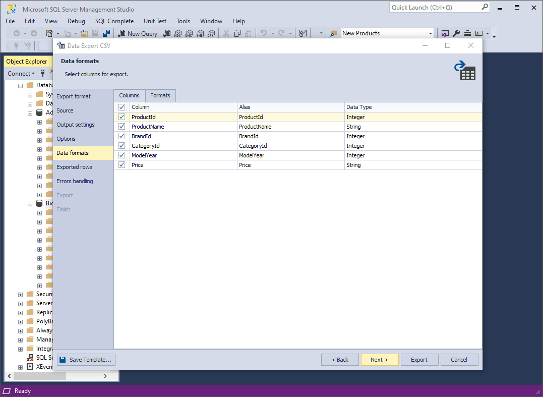 Data formats