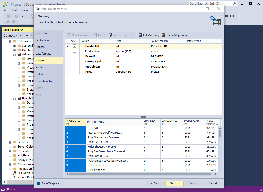 How To Import Data From A DBF File To SQL Server
