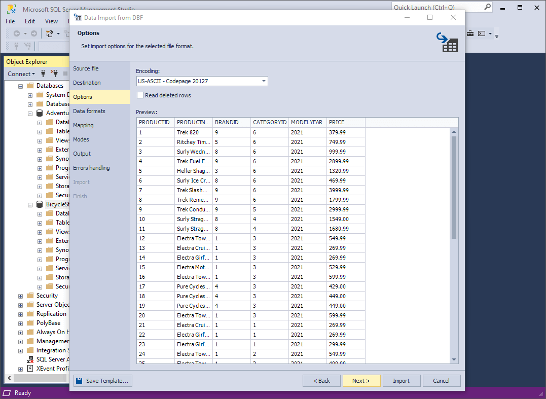 How To Import Data From A DBF File To SQL Server