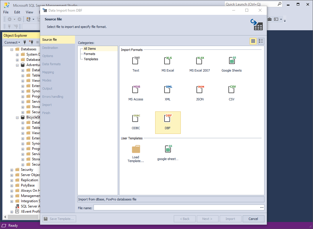 How To Import Data From A DBF File To SQL Server