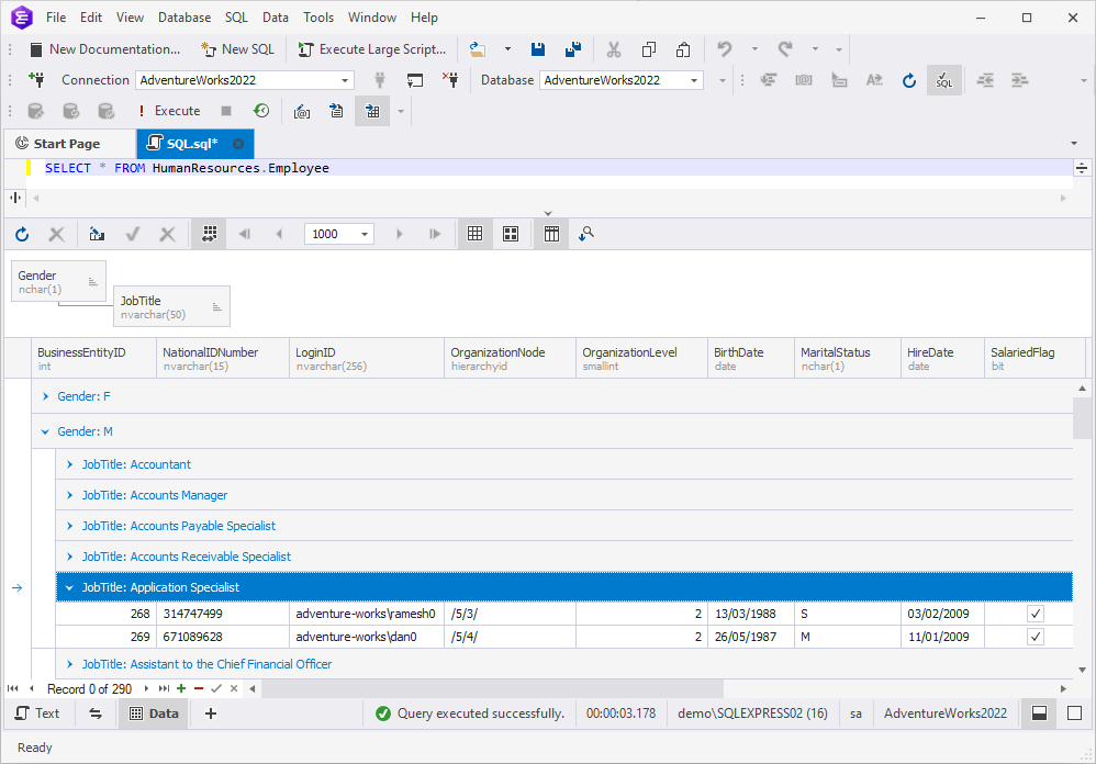 Grouping by multiple columns