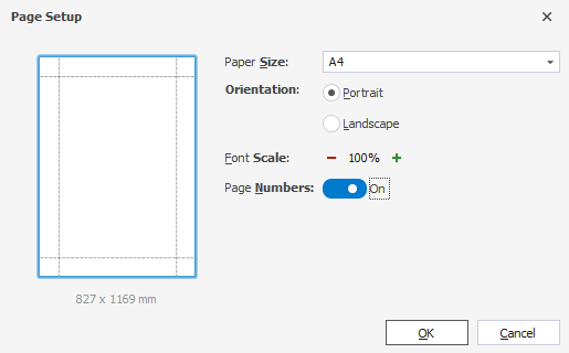 Change default options in the PDF file format