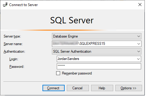 Connect to the server