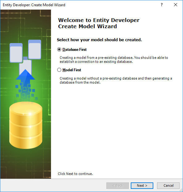Create Model Wizard - Database First