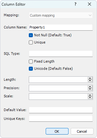 Database column mapping