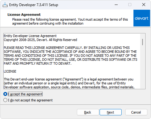 License agreement