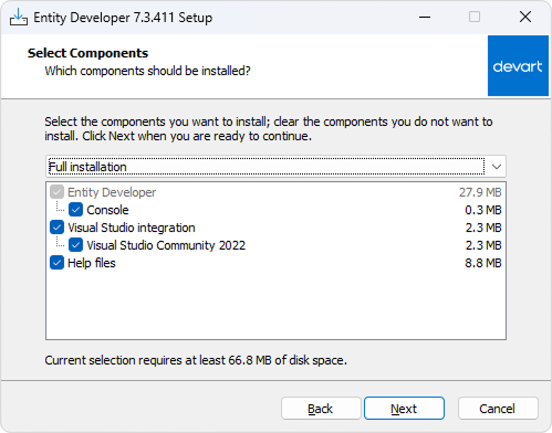 Entity Developer components