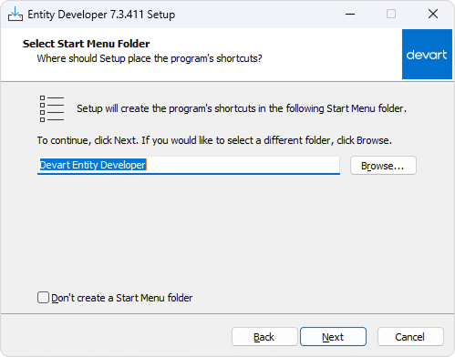 Start Menu folder
