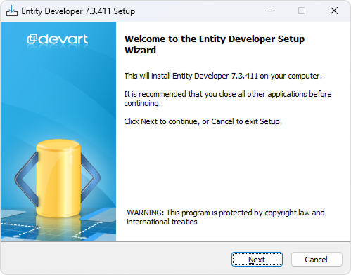 Setup wizard