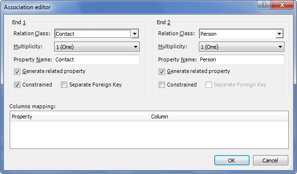 Configure association