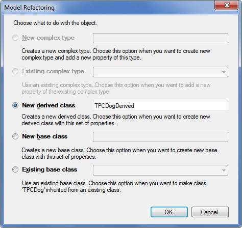 Model Refactoring dialog for TPC