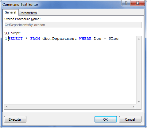 Command Text Resultset - General