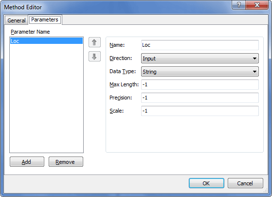 Command Text Scalar - Method Parameters