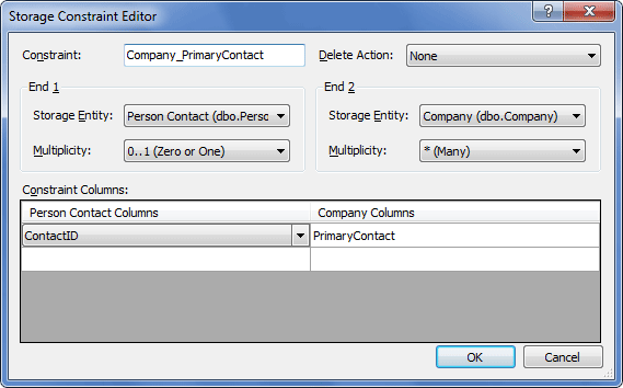 Storage Constraint Editor