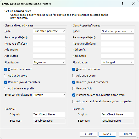 Creating model using Database-First approach