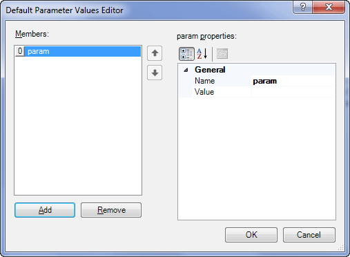 Define parameter values